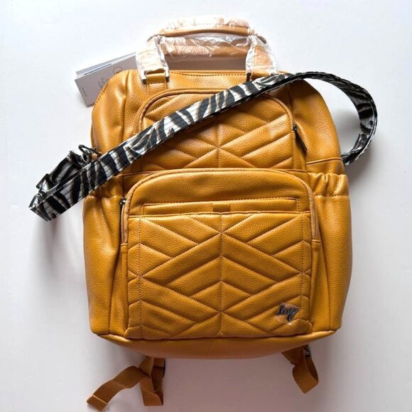 Lug Canter VL Convertible Tote Crossbody/Backpack Amber Yellow Zebra Print Strap main image 4